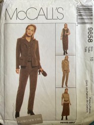 9658  MCCALLS NY LINED JACKET, VEST, PANTS, SKIRT PATTERN 20,18, 14, 10, 8, 6 CHOICE